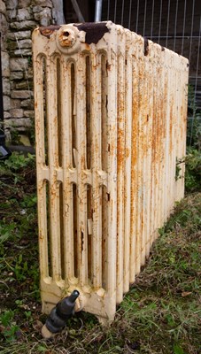 Lot 527 - Seven six-bar twenty-section radiators from Blenheim Palace