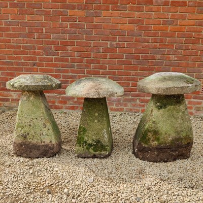 Lot 516 - A group of three old staddle stone