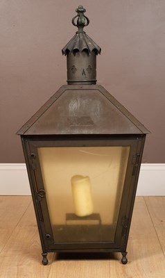 Lot 545 - An old riveted lantern