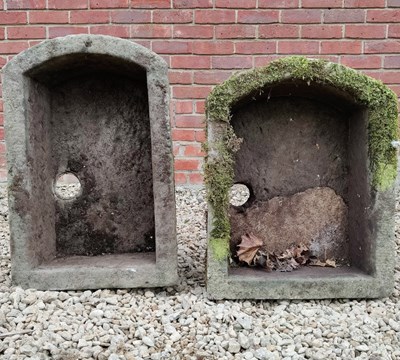 Lot 546 - Two similar carved limestone troughs