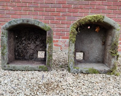 Lot 565 - Two similar carved limestone troughs