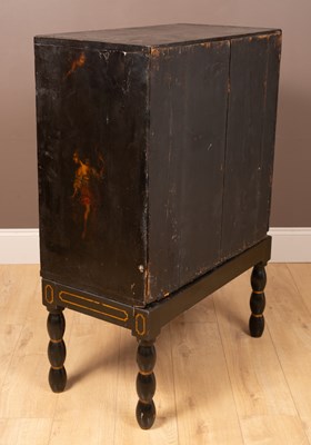 Lot 335 - An 18th century Flemish ebonised collectors cabinet