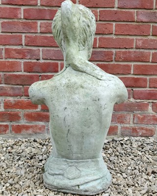 Lot 568 - A reconstituted composite stone three-quarter-length sculpture of a female torso