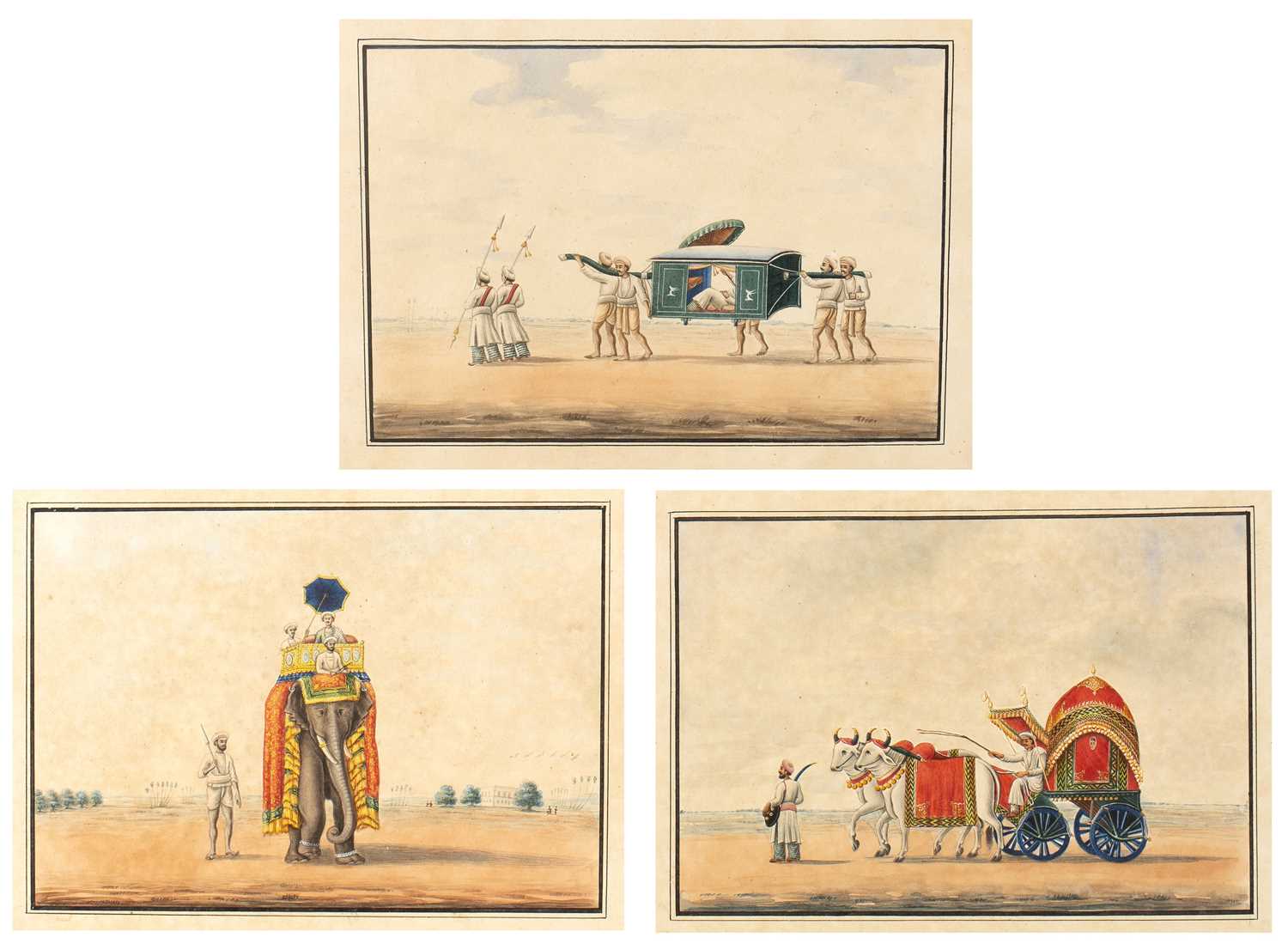 Lot 190 - Company School Indian, 19th Century three...