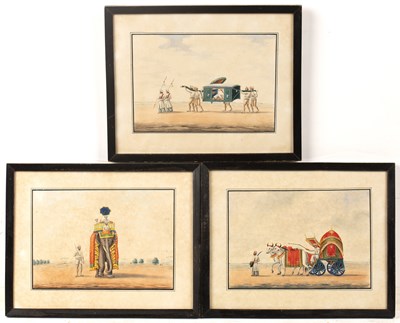 Lot 190 - Company School Indian, 19th Century three...