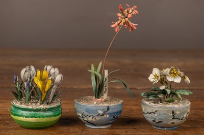 Lot 84 - Beatrice Elizabeth Hindley (1882-1973), a group of three miniature model plant pots