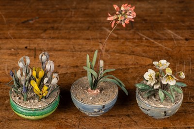 Lot 84 - Beatrice Elizabeth Hindley (1882-1973), a group of three miniature model plant pots