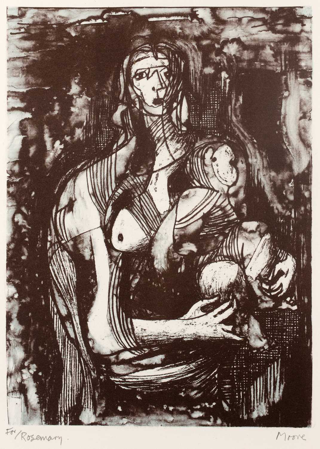 Lot 10 - Henry Moore (1898-1986) Mother and Child, 1973-...