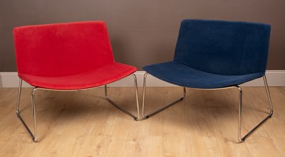 Lot 388 - Two Catifa 80 sled-based easy chairs by Arter