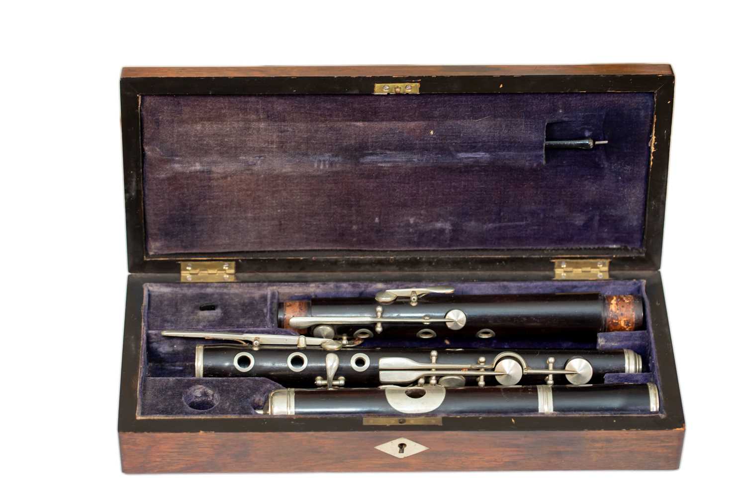 Lot 549 - A 19th Century rosewood flute by Keith Prowse...