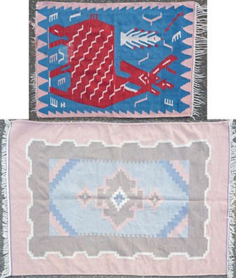 Lot 288 - Two modern Kilim rugs