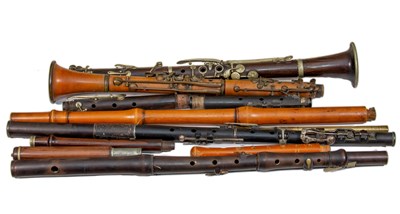 Lot 550 - A collection of 19th century wind instrument...