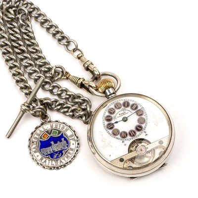 Lot 185 - Hebdomas Patent silver cased pocket watch on...