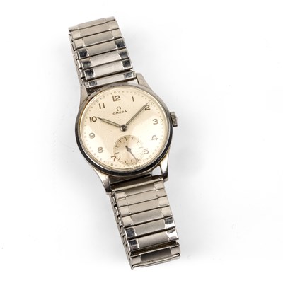 Lot 187 - Stainless steel cased wristwatch by Omega the...