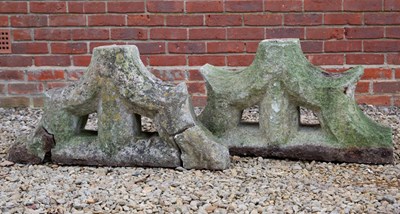 Lot 514 - Two stone carved parapet mounts