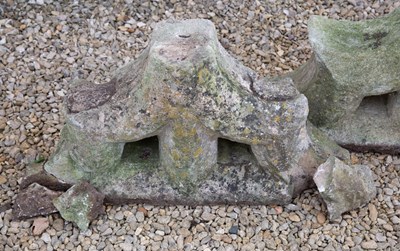 Lot 514 - Two stone carved parapet mounts