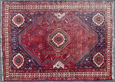 Lot 275 - A modern machine made Hamadan carpet