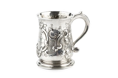 Lot 748 - A George I silver baluster mug, later...