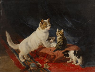 Lot 339 - Julius Adam II (1852-1913) The playful kittens,...