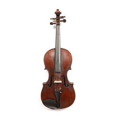 Lot 561 - A late 19th century German violin of reddish...
