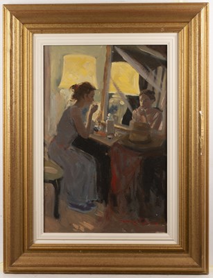 Lot 430 - Roy Petley (b.1951) Woman Applying Makeup...