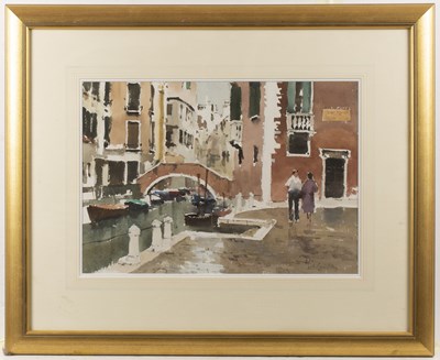 Lot 343 - John Yardley (b.1933) Venice Canal signed in...