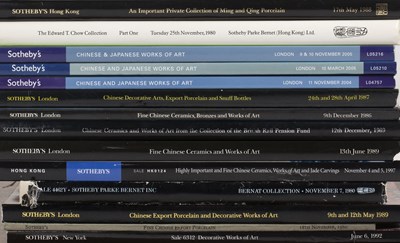 Lot 413 - Collection of auction catalogues on Chinese,...