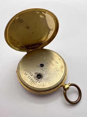 Lot 267 - An open face pocket watch, the white enamel...