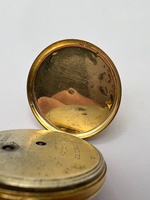 Lot 267 - An open face pocket watch, the white enamel...
