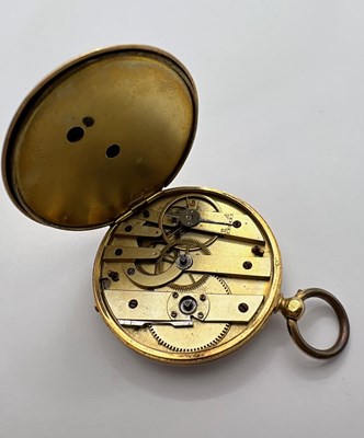 Lot 267 - An open face pocket watch, the white enamel...