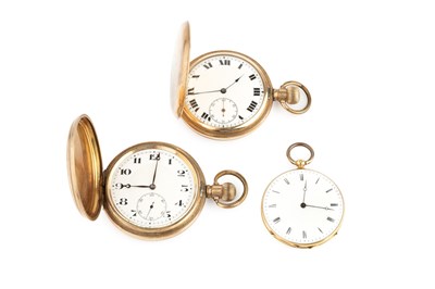 Lot 267 - An open face pocket watch, the white enamel...