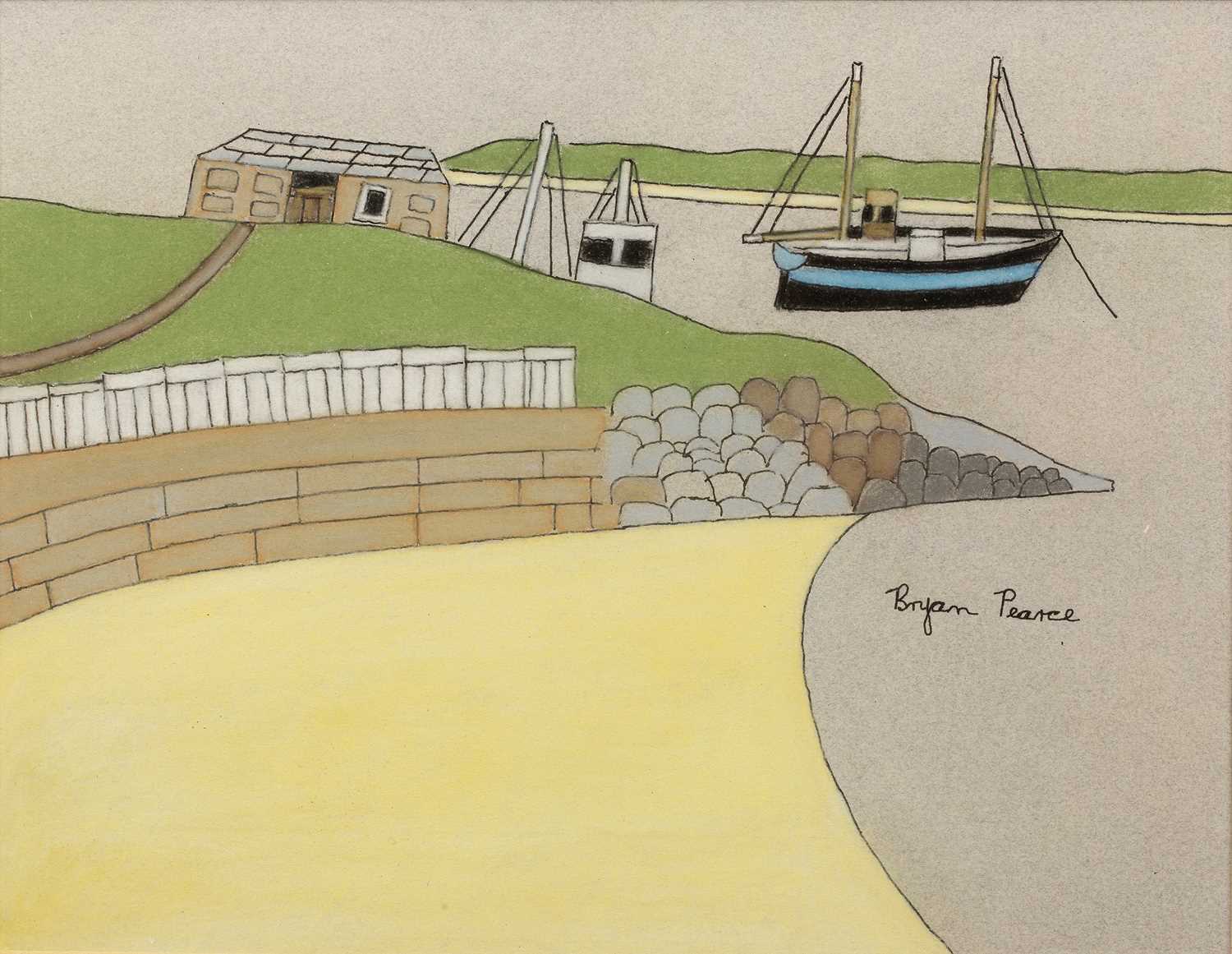 Lot 118 - Bryan Pearce (1929-2006) Harbour signed (lower...