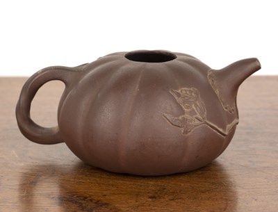 Lot 114 - Yixing terracotta teapot Chinese, 19th Century...