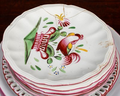 Lot 96 - A collection of French pottery by St Clements and Luneville