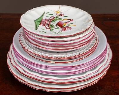 Lot 96 - A collection of French pottery by St Clements and Luneville