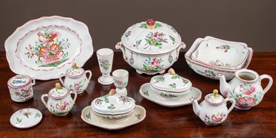 Lot 96 - A collection of French pottery by St Clements and Luneville