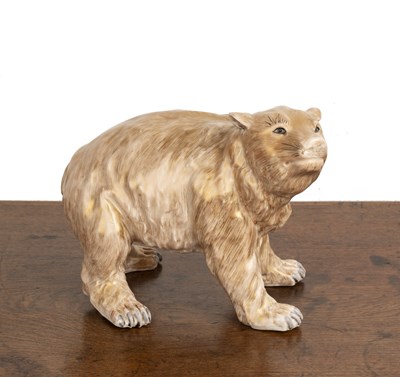 Lot 144 - Kutani porcelain model bear Japanese, Meiji...