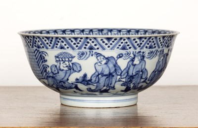 Lot 49 - Blue and white porcelain bowl Chinese, 19th...