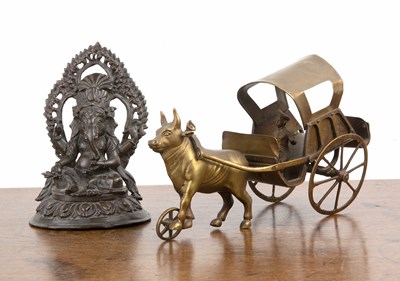 Lot 292 - Bronze model of Ganesh Indian the multi-armed...