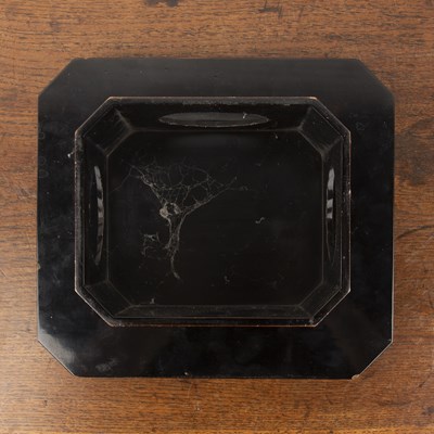 Lot 382 - Black lacquer stand Japanese, Meiji period...