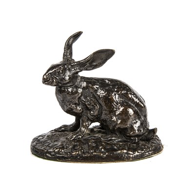 Lot 21 - Pierre Jules Mene (1810-1879), Hare, bronze,...