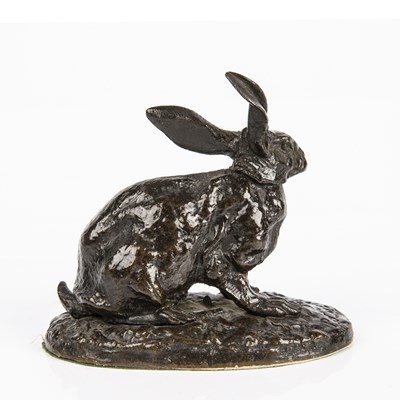 Lot 21 - Pierre Jules Mene (1810-1879), Hare, bronze,...