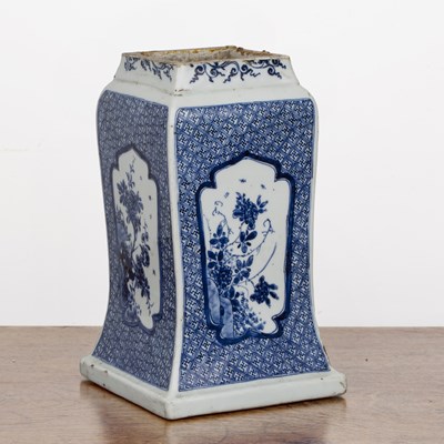 Lot 4 - Blue and white porcelain square vase Chinese,...