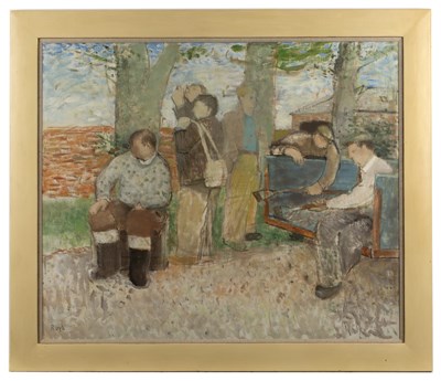 Lot 440 - John Boyd (1940-2001) Blue Cart signed (lower...