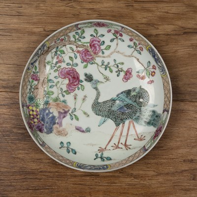 Lot 139 - Enamelled porcelain dish Chinese, 19th Century...