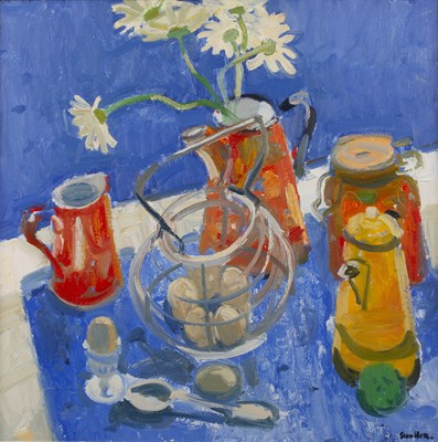 Lot 206 - Glen Scouller (b.1950) The Red Jug signed...