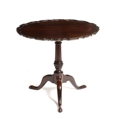 Lot 196 - A 19th century mahogany tilt-top tripod table...