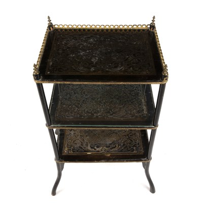 Lot 34 - An early 20th century French etagere with...