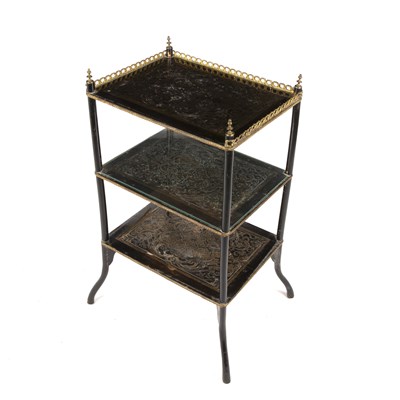 Lot 34 - An early 20th century French etagere with...