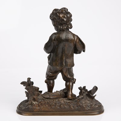 Lot 18 - A 19th century bronze, boy with a birds nest ,...
